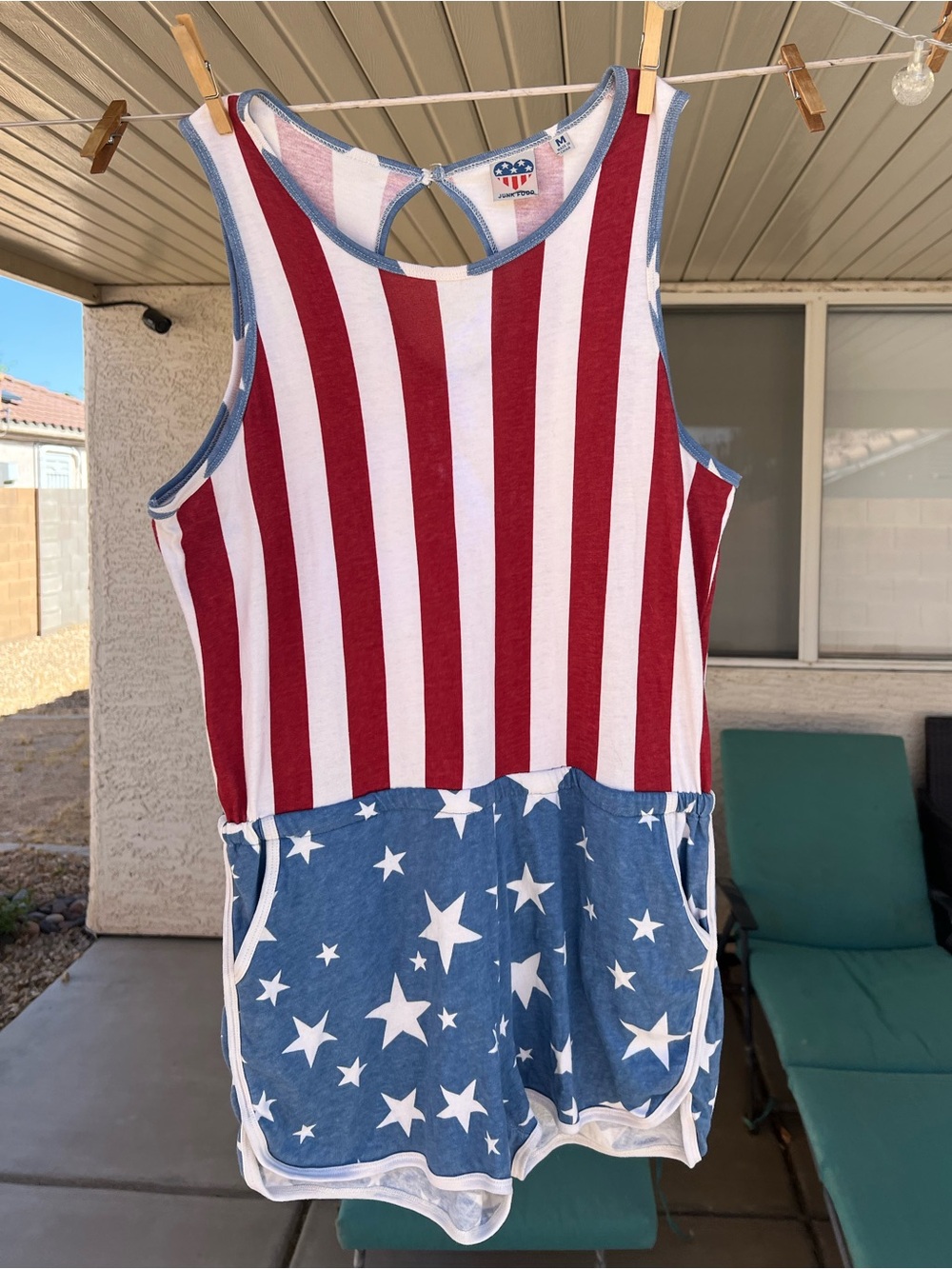 Junk Food Clothing Star Spangled Romper